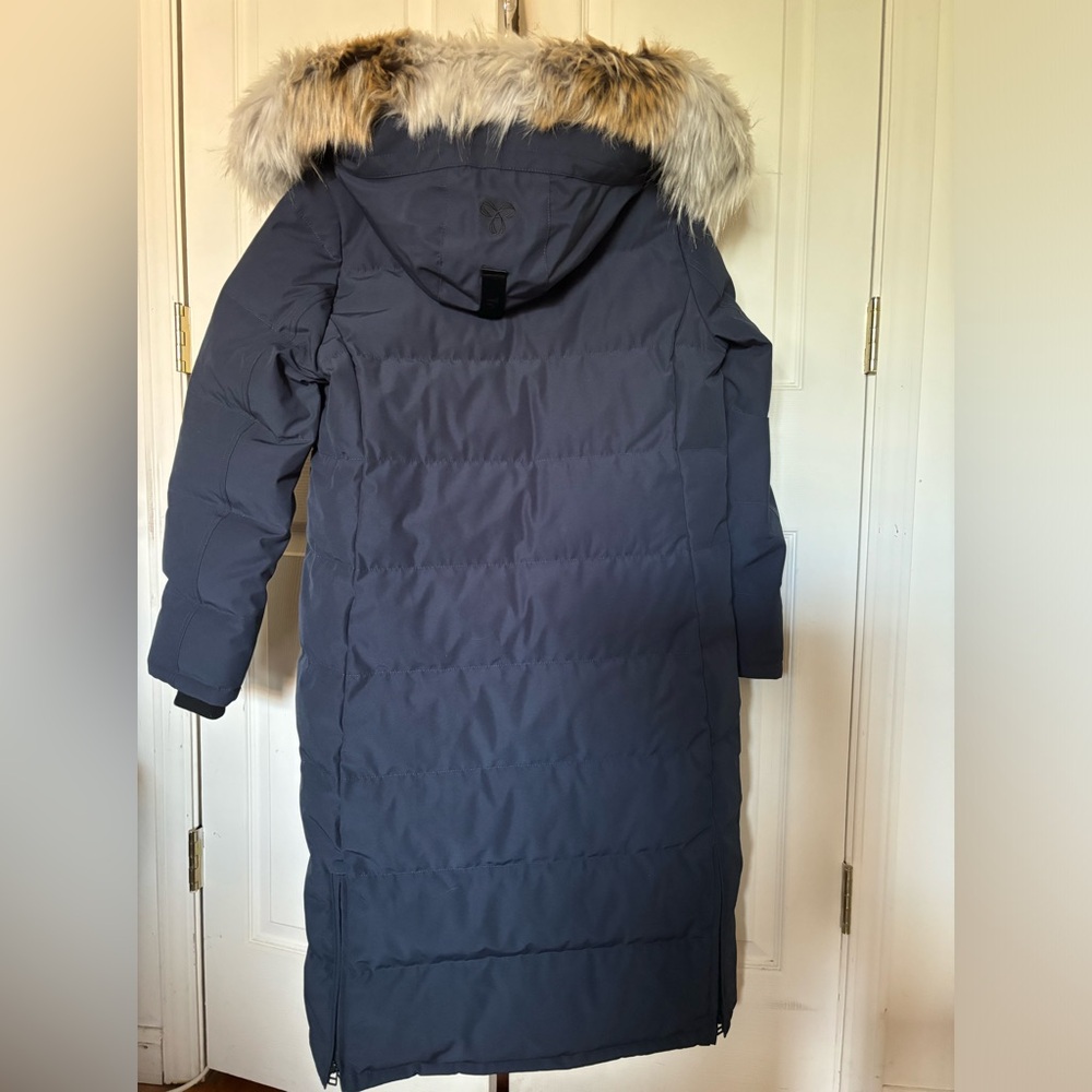 NWT ARITZIA Tna The Powder Parka long waterproof down parka jacket Coat navy S - Picture 3 of 10